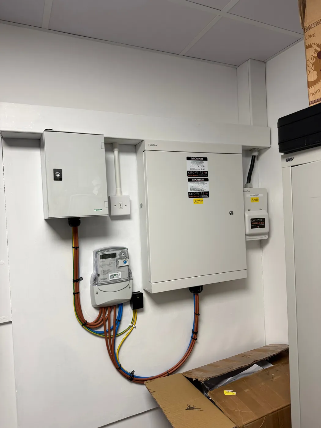 Intake and consumer unit remedial works